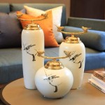 Home Décor Accents Ceramic Creative New Classical Birds Flower Vase Home Decor Crafts Room Decoration Wedding Vase Tv Cabinet Decorative Cans Gifts