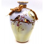 NEWQZ Ceramic Vases Set of 3 for Home Decor Chinese Vase Set for Living Room Decoration Grey