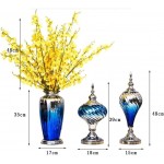 SDHENAILIAN Flowers Vase Vases Decorative Home Decor Accents Essential Single Flower Room Bedroom Kitchen Gifts Light Weight Bud Glass+Alloy Flower Flower Color Size : Free