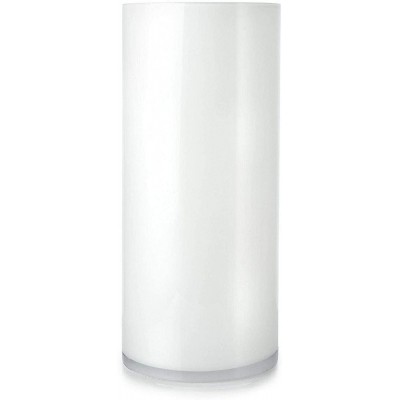 Serene Spaces Living White Glass Cylinder Vase – Smart Modern White Design Décor Accent Use for Weddings Parties Events Home Decor 16” Tall by 7” Diameter