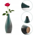 Set of 3 Matte Teal Ceramic Flower Vases Decorative Modern Gradient Floral Vase Set for Home Decor Living Room Centerpieces and Events 3pcs