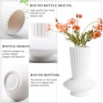 Small Cute Flower Vases Room Decor Modern Home Decor Farmhouse Shelf Living Room Décor Ceramic White Vase