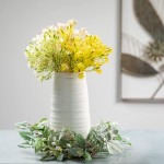 Sullivans Modern Farmhouse Decorative Off-White Single Ceramic Vase 11.5”H Tall Faux Floral Vase Elegant Decoration for Rustic Home Décor Wedding Centerpiece Housewarming Gift