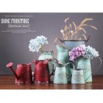 VANCORE Shabby Chic Metal Jug Vase Pitcher Flower Holder for Home Decoration