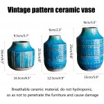 Vases Vintage Ceramics Floral Pattern Retro Flower Utensils for Home Decor Accent for Shelf Living Room Mantle Size : 25cm