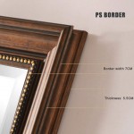 19.7″ x 27.6″ Rustic Accent Mirror Geometric Decorative Mirror Vintage Style Makeup Vanity Mirror for Entryways Washrooms Living Rooms,Easy-to-Hang