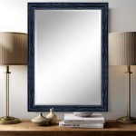 AA Warehousing 31 X 43 Antique Black 1 Bevel with 3.5 Frame Accent Mirror,
