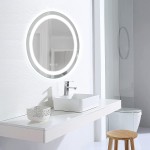 Amorho LED Bathroom Mirror 32 Inch Dimmable Makeup Mirror Frameless Shatter-Proof Anti-Fog Mirrors Anti-Fog Memory 3 Colors Double LED Lights Backlit + Front-Lighted