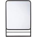 Signature Design by Ashley Ebba Contemporary Metal Accent Mirror 22 x 31 Inches Black