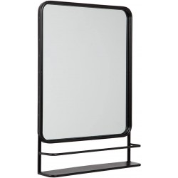 Signature Design by Ashley Ebba Contemporary Metal Accent Mirror 22 x 31 Inches Black