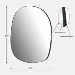 Asymmetrical Accent Wall Mounted Mirror Decor for Living Room Bedroom Entryway Small Size 19.7 x 20.5 Inches