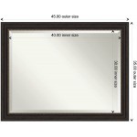 Bathroom Wall Mirror 35.00 x 45.00 in. Accent Bronze Frame Bathroom Mirror Vanity Mirror Bronze X-Large