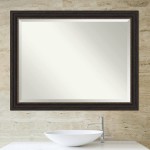 Bathroom Wall Mirror 35.00 x 45.00 in. Accent Bronze Frame Bathroom Mirror Vanity Mirror Bronze X-Large