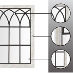 FirsTime & Co. Vista Arched Window Accent Wall Mirror 37.5 x 24 Distressed White