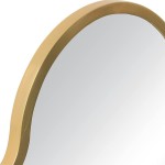Gold Metal Framed Bathroom Mirror in Stainless Steel Crown Arch Mirror for Wall Décor 21 x 36 inch