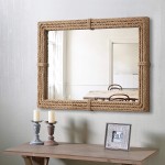 Kenroy Home Rustic Wall Mirror ,41 Inch Height 2 Inch Length 28 Inch Width with Natural Rope Finish