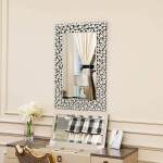 Large Antique Wall Mirror Ornate Glass Framed Venetian Decor Mirror Bedroom,Bathroom Living Room W 23.6 X H 35.4