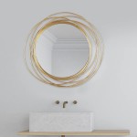 Mirrorize Round Gold Mirror 20 for Living Room Wall Decor Gold Accent Framed Circle Bathroom Mirror Decorative Vanity Mirror Circular Mirror for Farmhouse Entryway Hallway