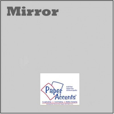 Accent Design Paper Accents Cdstk Mirror 12x12 13pt Silver 5pc