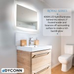 Dyconn Faucet Royal Horizontal Vertical Wall Mounted Backlit Vanity Bathroom LED Mirror with Touch On Off Dimmer & Anti-Fog Function Silver