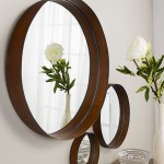 Home Accent Furnishings New Banded Round Copper Colored Mirrors Set of 3