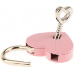 3 Pcs Small Metal Heart Shaped Padlock Mini Lock with Key for Jewelry Storage Box Diary Book,Pink
