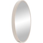 30 Distressed White Metal Framed Round Wall Mirror
