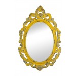 Accent Plus Wall Decor Mirror Oval Ornate Wall Mirror Modern Framed Vintage Yellow Mirrors