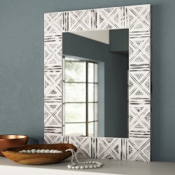 Arocho Distressed Accent Mirror Eclectic Design Blends with Many Styles of Decor Mirror: 21'''' H x 14'''' W