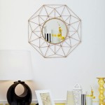 Asense Round Classic Metal Decorative Wall Mirror Home Collection Modern Wall Art Mirror,Gold