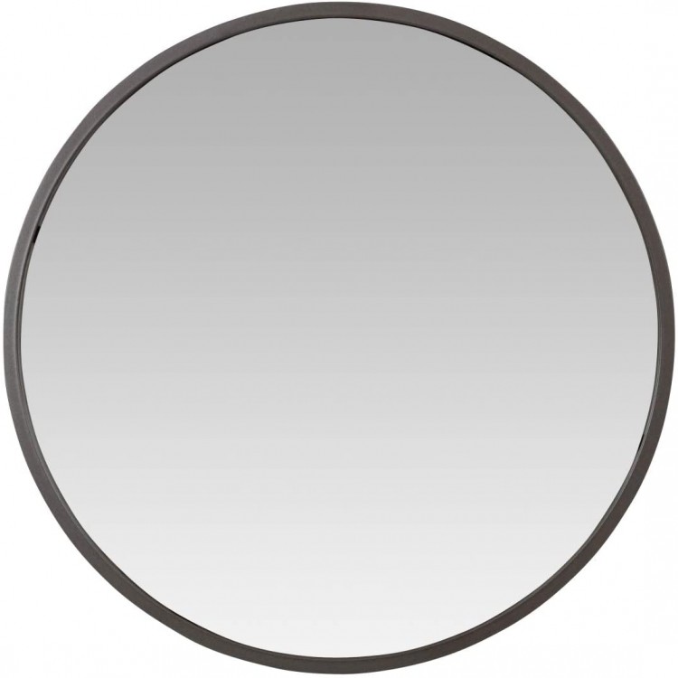 Aspire Home Accents 7524 Bali Modern Round Wall Mirror Gray 24 in.