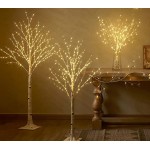 BAOLITVINE Lighted Birch Tree Plug in 330 Fairy Lights 6FT White Tree with Lights for Indoor Outdoor Home and Festival Decoration