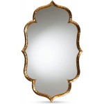 Baxton Studio Arabeth Modern and Contemporary Gold Finished Metal Accent Wall Mirror