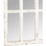 Brand – Stone & Beam Vintage Farmhouse Wooden Arched Mantel Mirror 36.25H Whitewash