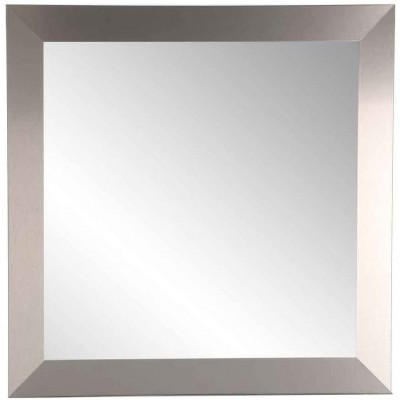 BrandtWorks BM078SQ Industrial Modern Home Accent Square Wall Mirror 32" x 32"