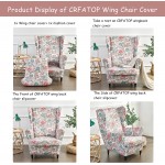 CRFATOP Wingback Chair Cover 2-Piece Stretchy Wingback Armchair Covers Spandex Elastic Sofa Covers for Furniture Protector in Living Room Color 07