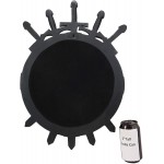 Ebros Large Medieval Knight Throne of Swords Valyrian Steel Blades Clad On Round Shield Hanging Wall Vanity Mirror Plaque Decor 15 Diameter Figurine Medieval Renaissance Decorative Accent