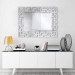 Empire Art Direct Wall Elegant Geometry Decorative Rectangular 0.75-Beveled Antique Mirror for Bathroom,Bedroom,Living Room,Ready to Hang 31 x 40 Clear