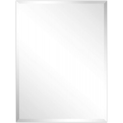 Empire Art Direct Wall Frameless Prism Panel,1"-Beveled Edge Modern Mirror for Bathroom,Vanity,Bedroom,Ready to Hang 30" x 40" Clear