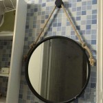 GMAGXQ Accent Rope Hanging Mirror,Rustic Wall Decor,Framed Round Hanging Mirror,Wall Mounted Mirror Round,Small Circle Wall Mirror with Hanging Rope,Frame Accent Mirror with Hanging Rope,for Dorm