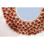 Hind Handicrafts Rose 24 Round Wall Mirror Large Round Mirror Rustic Accent Mirror for Bathroom Entry Dining Room & Living Room. Metal Brown Round Mirror for Wall 24 Round Gold