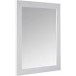 Home Basics Contemporary Rectangle Wall Mirror Hangs Vertical Or Horizontal White