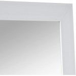 Home Basics Contemporary Rectangle Wall Mirror Hangs Vertical Or Horizontal White