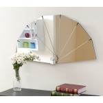 ioHOMES Reflect Wall-Mount Fan Shape Accent Mirror