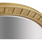 JTH Luxe Dauphin Round Gold Accent Wall Mirror,