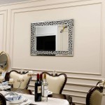 KOHROS Art Decorative Wall Mirrors Large Grecian Venetian Mirror for Hotel Home Vanity Sliver Mirror W 27.5 x H 39.4 Rectangle