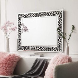 KOHROS Art Decorative Wall Mirrors Large Grecian Venetian Mirror for Hotel Home Vanity Sliver Mirror W 27.5" x H 39.4" Rectangle