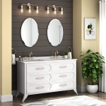 KOHROS Oval Beveled Polished Frameless Wall Mirror for Bathroom Vanity Bedroom 20 W x 28 H Oval