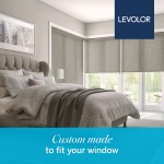 LEVOLOR Cordless Light Filtering Fabric Roller Window Blind Shade Vitality Collection Mink