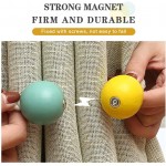 Maltose 2 PCS Strong Magnetic Curtain Tiebacks 2 Colors Wooden Balls Weave Rope Drape Ties 18.5 Inches Window Treatment Holdbacks for Home Office Cafe Balcony Decor